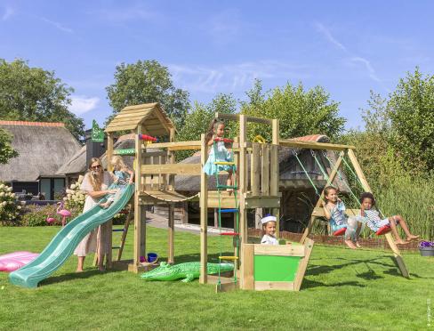 Jungle Voyager | Aire de jeux en bois avec balançoire double