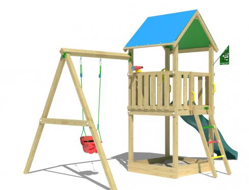 Jungle Tango Babyswing | Aire de jeux en bois avec balançoire