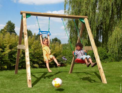 Jungle Swing | Portique Balançoire en bois 220 cm